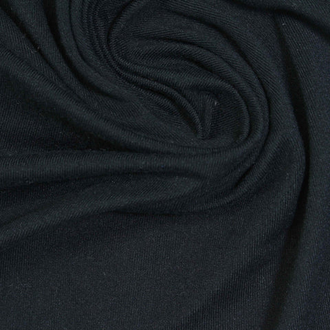 Brushed Polyester Stretch Milk Silk Knit Fabric, 145 gsm, 178 cm — Navy