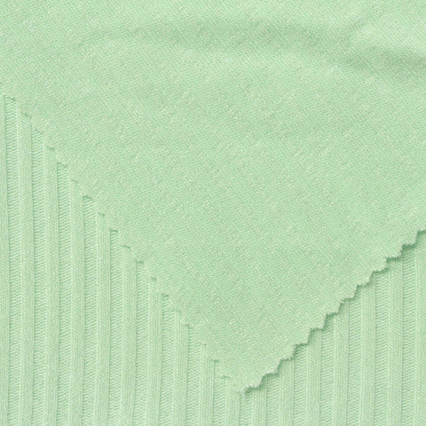 Modal Stretch Rib Knit Fabric, 250 gsm, 150 cm — Green