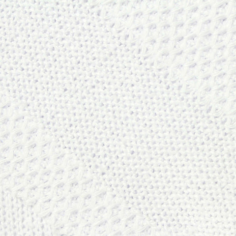 Jacquard Polyester Stretch Chunky Knit Fabric, 340 gsm, 125 cm — White