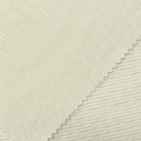Off-White Tone-on-Tone Interlock Knit, Polyester
