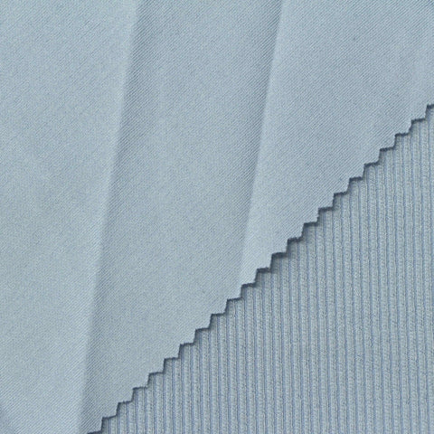 Polyester Modal Stretch Rib Knit Fabric, 320 gsm, 165 cm — Blue