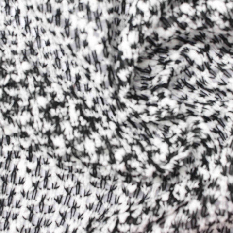 Jacquard 100% Polyester Chunky Knit Fabric, 143 gsm, 160 cm — White
