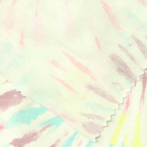 Pink Abstract Jersey Knit, Cotton-Poly