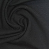 Viscose Polyester Stretch Scuba Knit Fabric, 282 gsm, 174 cm — Black — photo 1
