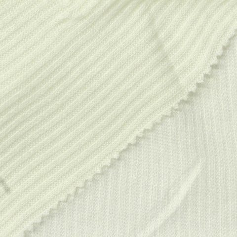 Viscose Nylon Blend Rib Knit Fabric, 170 gsm, 160 cm — White