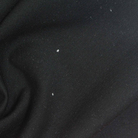 Polyester Cotton Stretch Scuba Knit Fabric, 304 gsm, 180 cm — Black