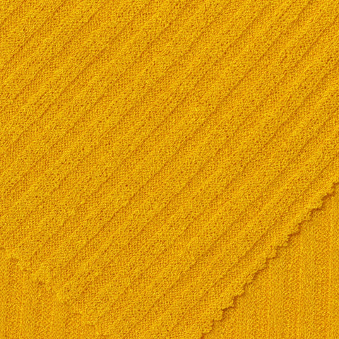 Viscose Polyester Rib Knit Fabric, 180 gsm — Yellow
