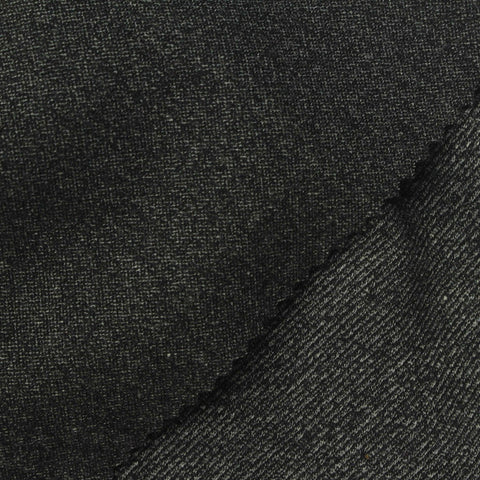 Dark Grey Marl Ponte Knit, Poly-Viscose, 310 gsm