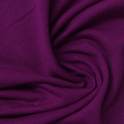 Polyester Viscose Stretch French Terry Fabric, 240 gsm, 160 cm — Purple, ref EF-261669