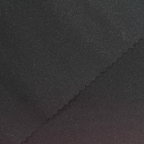 Nylon Stretch Interlock Knit Fabric, 260 gsm, 150 cm — Black