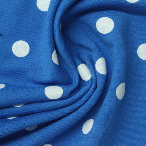 White Dots French Terry, Poly-Viscose, 240 gsm