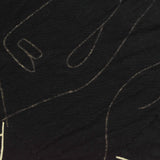 Black Abstract-Line Knit, Viscose — photo 1