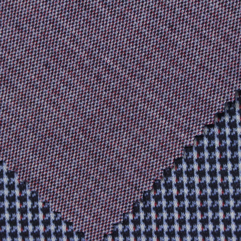 Navy Houndstooth Jacquard, Polyester