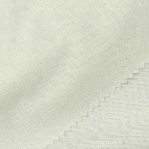 Linen Polyester Piqué Knit Fabric, 200 gsm, 147 cm — White