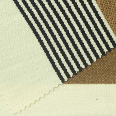 Black Stripes Knit, Cotton-Poly, 280 gsm