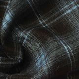 Dark Grey Plaid Woven, Poly-Viscose, 290 gsm — photo 1