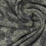 Jacquard Brushed Viscose Polyester Stretch Chunky Knit Fabric, 240 gsm, 175 cm — Grey — photo 1