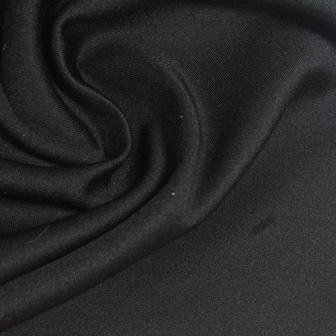 Polyester Stretch Scuba Knit Fabric, 295 gsm, 160 cm — Black