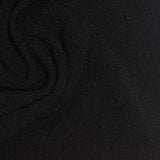 Acetate Polyester Stretch Rib Knit Fabric, 220 gsm, 140 cm — Black — photo 1