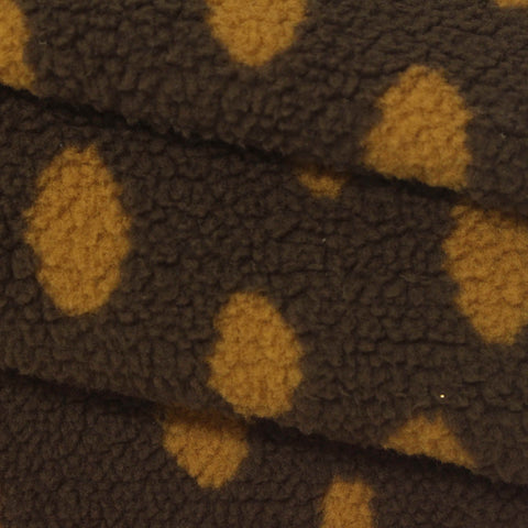 100% Polyester Knit Fabric, 390 gsm, 176 cm — Brown