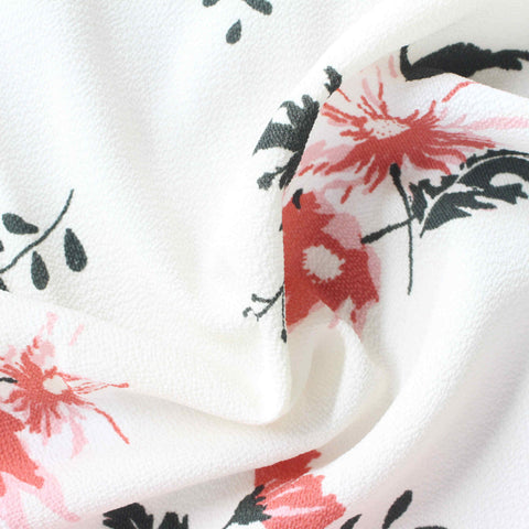 Pink Floral Chiffon, Polyester, 130 gsm