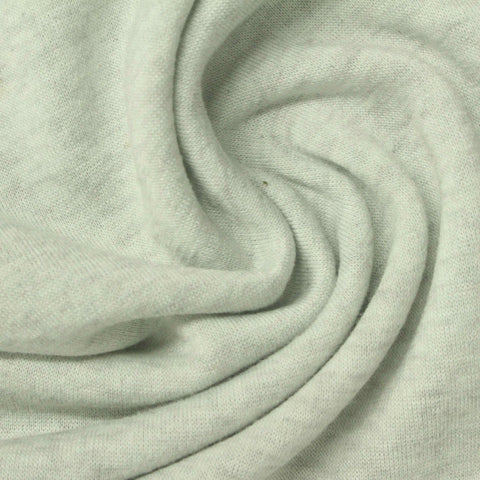 Brushed Polyester Viscose French Terry Fabric, 230 gsm — Green