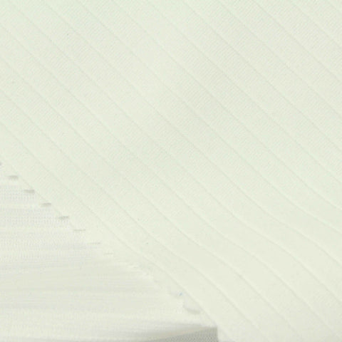 White Stripe Rib Knit, Polyester