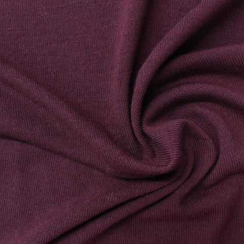 Polyester Viscose Stretch Chunky Knit Fabric, 201 gsm, 160 cm — Purple