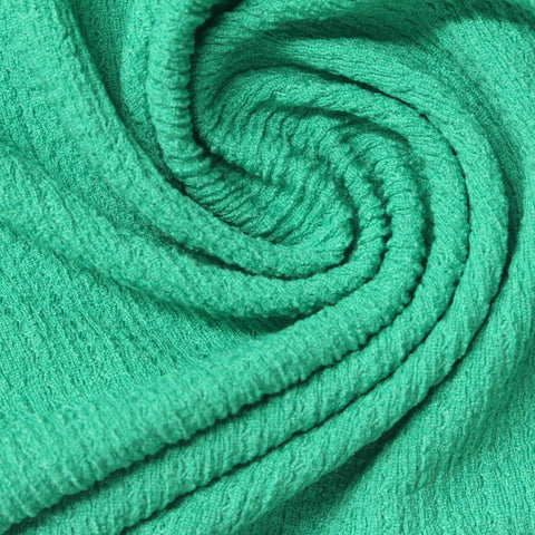 Polyester Stretch Crepe Fabric, 204 gsm, 155 cm — Green