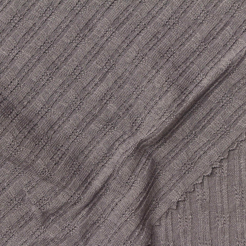 Grey Textured Rib Knit, Viscose