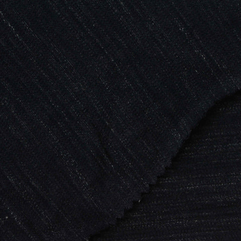 Black Marl Jersey Knit, Cotton-Poly, 240 gsm