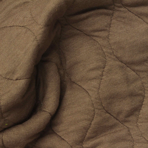 Jacquard Polyester Cotton Knit Fabric, 450 gsm, 154 cm — Khaki