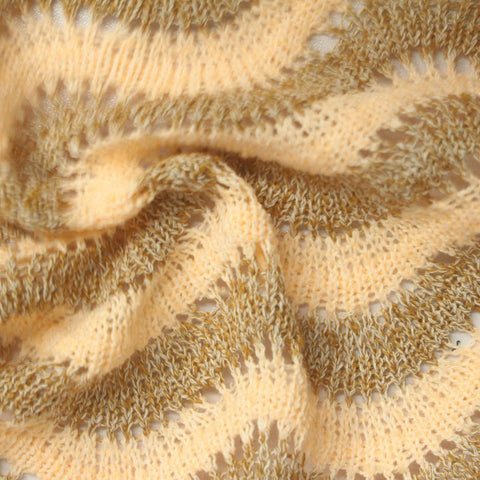 Peach Chevron Chunky Knit, Polyester