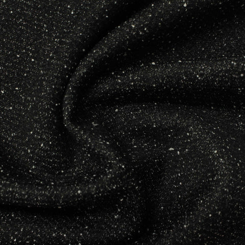 Black Marl Knit, Poly-Viscose, 373 gsm