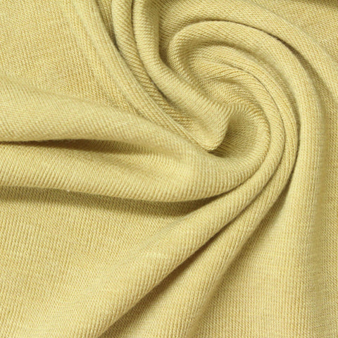 Viscose Acrylic Stretch Rib Knit Fabric, 186 gsm, 180 cm — Yellow