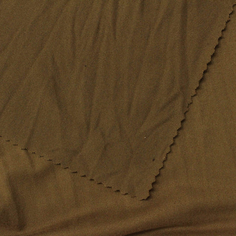 Polyester Stretch Milk Silk Knit Fabric, 180 gsm, 175 cm — Khaki