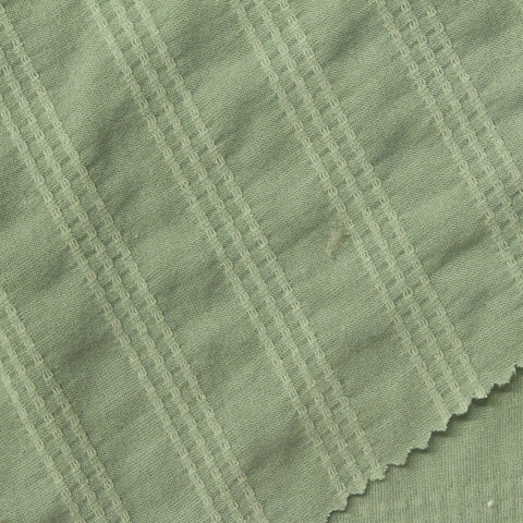 Light Green Horizontal-Band Crepe, Polyester