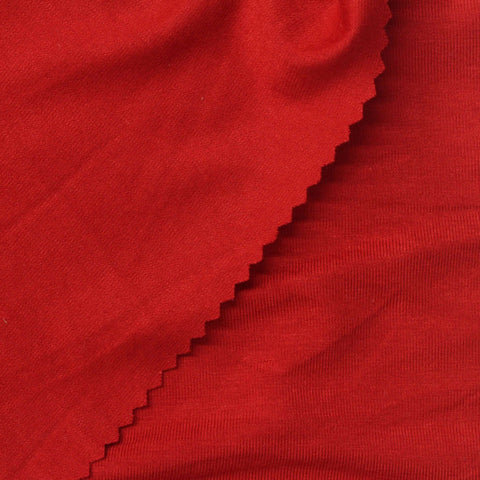 Viscose Stretch Jersey Knit Fabric, 260 gsm, 148 cm — Red
