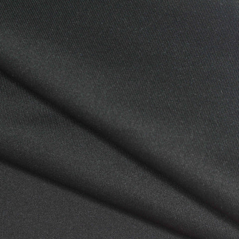 Cotton Polyester Stretch Scuba Knit Fabric, 325 gsm, 160 cm — Black