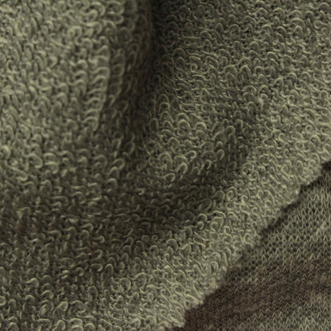 Heathered Grey Marl French Terry, Poly-Cotton, 205 gsm