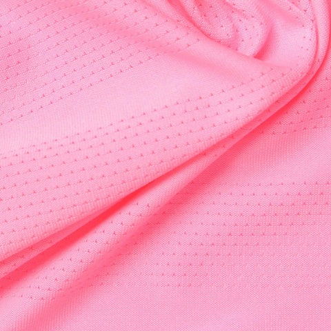 Plaid Polyester Mesh Fabric, 185 gsm, 170 cm — Pink