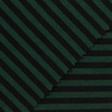 Dark Green Horizontal-Stripe Rib Knit, Viscose-Cotton, 240 gsm — photo 1