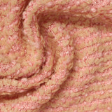 Pink Horizontal-Stripe Bouclé, Polyester — photo 1