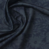 Dark Blue Tone-on-Tone Floral Jersey Knit, Polyester — photo 1