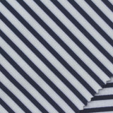 Striped Polyester Stretch Knit Fabric, 300 gsm, 160 cm — Navy — photo 1
