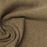 Brushed Polyester Stretch Rib Knit Fabric, 280 gsm, 150 cm — Khaki, ref EF-269929 — photo 1