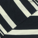 Navy Horizontal-Stripe Knit, Viscose, 180 gsm — photo 1