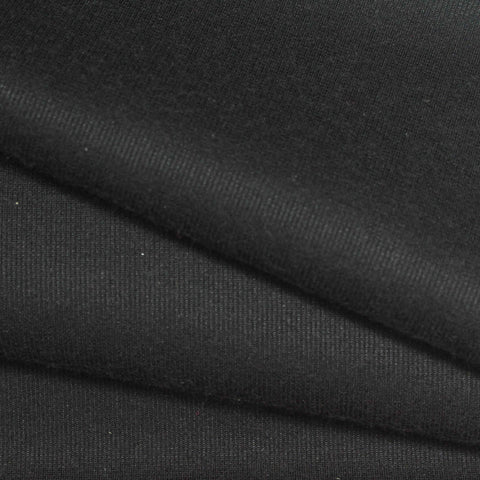 Polyester Stretch Knit Fabric, 430 gsm, 160 cm — Black