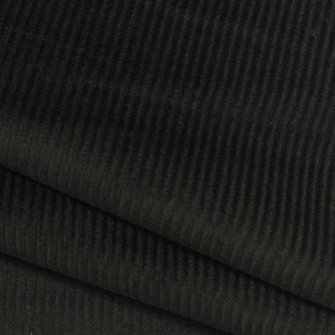 100% Cotton Corduroy Fabric, 290 gsm — Black