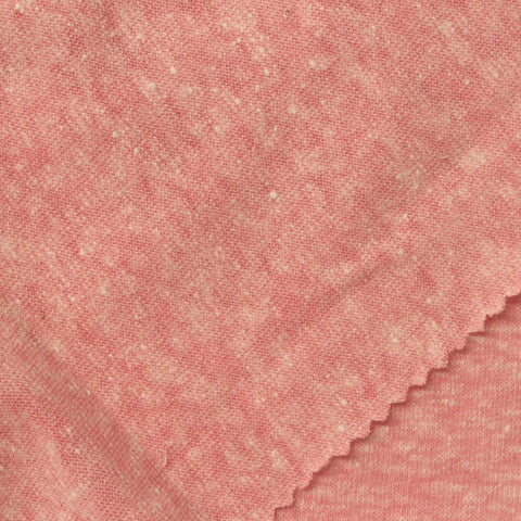 Pink Marl Jersey Knit, Linen-Poly